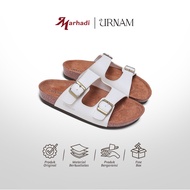 Urnam Sandal Marhadi Two-Strap CasualWanita Footbedcomfort - White