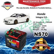 Münster Robust MF CMF NS70 | NS70R | 75D26R (65AH) Car Battery Bateri Kereta for Honda Integra 2.0