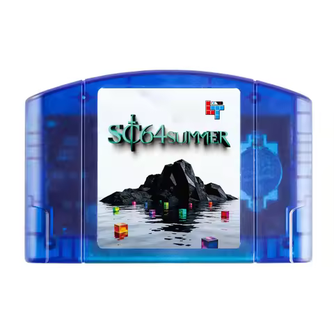 REMANK SC64Summer 5000+Retro Game SC64 Flash N64 Blue Cart For N64 Game JP/EU/US Video Console Acces