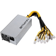 (KUEV) APW7 1800W Power Supply Mining PSU for Bitmain Antminer S9/L3+/A6/A7/R4/S7/E9 with 10X PCI-E 6Pin Connectors