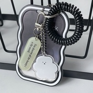 Photocard Holder Kpop ID Card Case Holder Tempat Kartu Gantungan Kunci Name Tag Keychain Lucu 3" inc