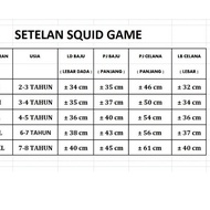 Children's Suit SQUID GAME 2-7 Years