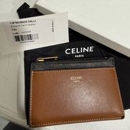 Celine 標誌印花拉鍊卡包零錢包名片夾鑰匙包