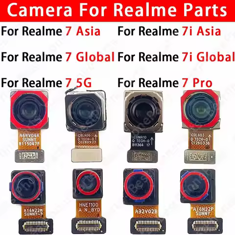 Front and Rear Back Camera For Realme 7 Pro 7 7i Asia Global 7Pro Main Facing Camera Module Flex Cab