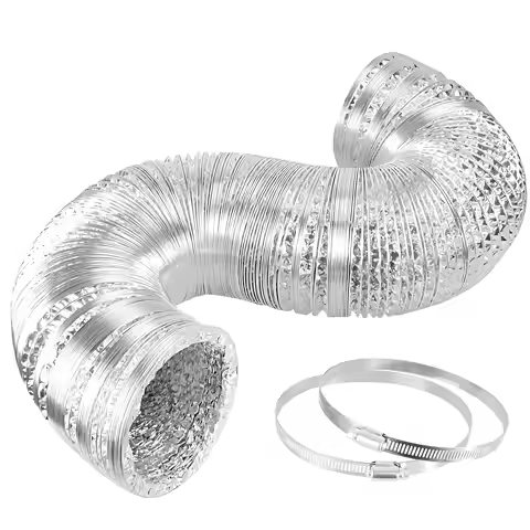 4'' 5'' 6'' 8'' 10'' 12'' inch 8Feet Non-Insulated Flex Air Aluminum Foil Ducting Dryer Vent Hose Ve