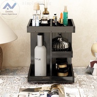 Vintage desktop cosmetics storage rack, jewelry and skincare storage box, solid wood dressing table,