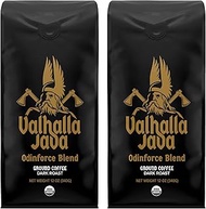 Death Wish Coffee, Valhalla Java Odinforce Blend - Ground Coffee Dark Roast - Arabica & Robusta Bean