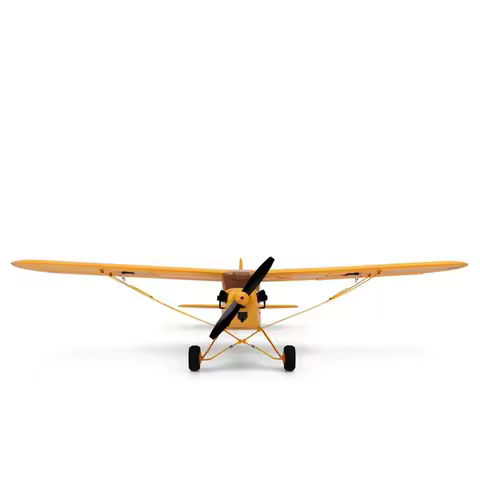 New J3-CUB RC Airplane 5CH 2.4G Remote Control Mode1 (Right Hand Throttle) 3D/6G 1406 Brushless Moto