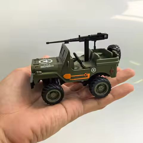 2.4G Alloy RC Car with Light Mini Willis Simulation Model Desktop RC Crawler Q246 Remote Controller
