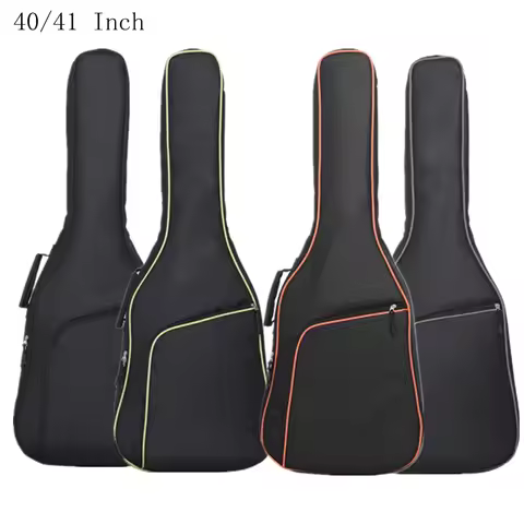 40/41 Inch Acoustic Guitar Case Gig Bag 1680D Oxford Fabric Double Straps Padded 10mm Cotton Soft Wa