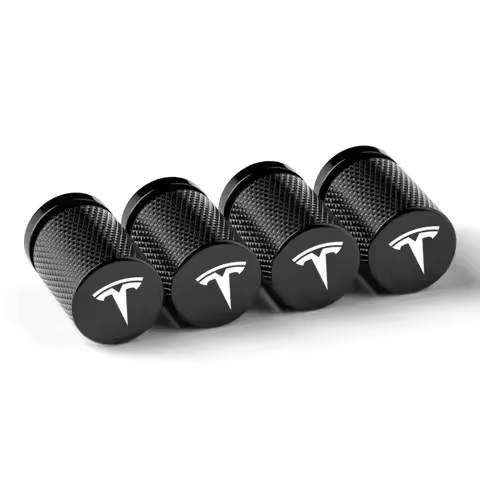 4PCS/SET Laser Logo Alloy Car Wheel Decoration Stem Valve Caps for Tesla Model X S Y 3 Roadster P85D
