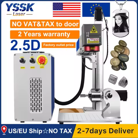 JPT Mopa 100W 2.5D Fiber Laser Engraver Deep Marking Machine Ezcad3 for Metal