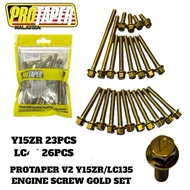 PROTAPER Y15 Y15ZR LC5s LC135 Engine Screw Set Gold