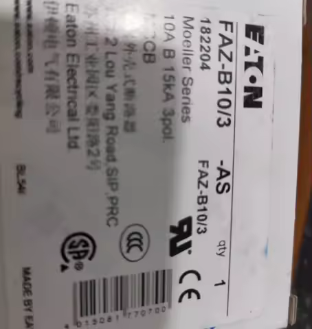 New original EATON miniature Circuit Breaker FAZ-B10/3