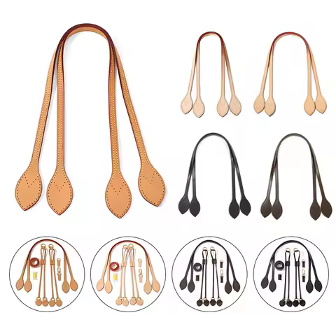 Vachetta Shoulder Strap Replacement for LV Neverfull Handbag Premium Leather Kit with Sewing Rope DI