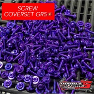 SCREW ORIGINAL GR5 🇻🇳 SKRU COVERSET TITANIUM PURPLE SCREW COVERSET YAMAHA Y15 Y16 LC135 NVX Coverset