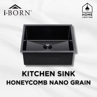 MOCHA i-BORN Kitchen Sink IBKS5045-HC Honeycomb Food Nano Grain Black Stainless Steel Water Singki S