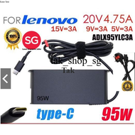 95W USB Type-C Lenovo Legion Y740S Yoga Slim 7 Pro ideapad 5 - 15 14 4.75A 3A ADLX95YLC3A AC ADAPTER