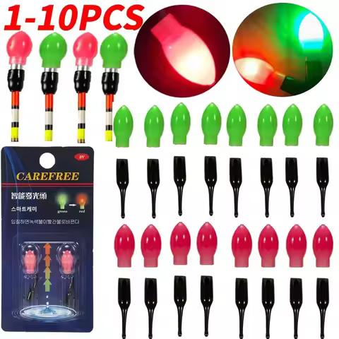 1-10pcs LED Float Tail Light 3D Gravity Sensing Fishing Float Electronic Light With CR311 Battery De