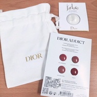Dior 4色試色卡+潤膚乳+束口袋