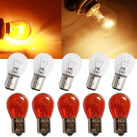 10pcs 1157 BAY15D 1156 Ba15s BAU15S Amber Red White P21W Car Turn Light Bulb Lamp Auto Rear Tail Hal
