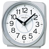 Seiko Clock (Seiko Clock) Desktop Clock Blue Metallic Body Size: 10.8 x 11.0 x 6.0cm Alarm Clock Radio Wave Analog KR335L