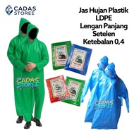 LDPE HDPE Plastic Raincoat Poncho & Suit 0.4 Thickness Plastic Raincoat/