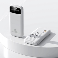 【TISI 】EEKOO 10000mAh พาวเวอร์แบงค์ powerbank 4 เอาท์พุต ขนาดใหญ่ พกพาง่าย พร้อมสายเคเบิล Micro IPho