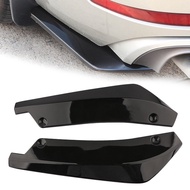 Pair Universal Car Bumper Lip Spoiler Splitter Diffuser Canard Black-