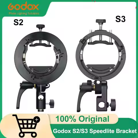 Godox S2/ S3 Bowens Mount S-Type Speedlite Bracket for Godox V1/V860II TT350 TT685 Series/AD400Pro A