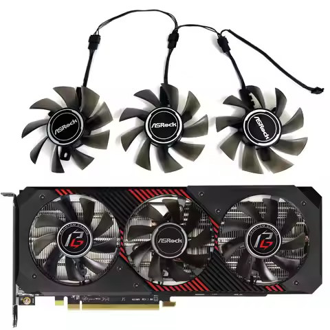 NEW 1SET/3FAN RX 5700 XT Phantom Gaming Elite GPU FAN，For ASRock Phantom Gaming Elite Radeon RX 5700