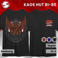 August 17th Indonesian Independence Day T-shirt-80 2025 Custom Short Sleeve T-shirt for Men and Wome