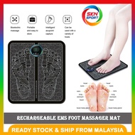 Rechargeable KS6902 EMS Foot Massager Mat [USB Charging MODEL] EMS Massager Foot Massage Tapak Kaki Electric EMS Foot Muscle Massage Pad Feet Acupuncture