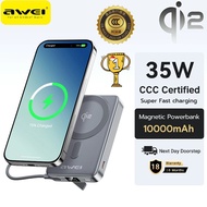 3C Certified] Awei MagX 10000mAh Qi2 Magnetic Wireless Powerbank CCC 35W PD 15W Wireless Fast Chargi