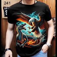 Kaos distro pria motif gambar NAGA ELANG 02