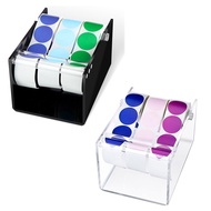 GO Auto-3 Disks Label Dispenser for Rolls of Sticker Labels Acrylic Adjustable Label Holder Sticker
