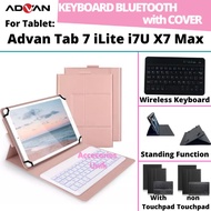 Advan Tab 7 2020 i Lite i7u X7 Max Book Cover Keyboard Wireless Bluetooth Flip Stand Case Casing