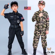 Kids Baju Askar Budak Lelaki Soldier Uniform Polis Pretend Play Career Costu Baju Kerjaya Kanak-kana