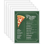 6-Pack 8.5" x 11" Rigid Print Protectors, Transparent Hard Plastic Page Sheet Protectors, Clear Plas