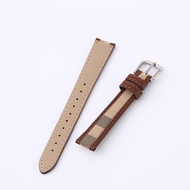 【September】 Dây đeo đồng hồ nữ da thật Dây đeo đồng hồ kẻ sọc cho TissotArmani Burberry