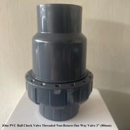 iOne PVC Ball Check Valve Threaded Non-Return One Way Valve 3"(80MM)