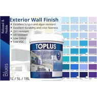 (5L)TOPLUS WEATHER PLUS EXTERIOR WALL PAINT -BLUE SERIES