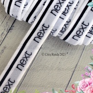 (Per Meter) KRB217 Elastic Waistband Black Next Elastic Rubber/ 2Cm Wide