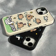 New Cartoon Duck and Pufferfish Pattern Phone Case Compatible for IPhone 15 13 11 14 12 Pro Max 7/8 Plus IPhone SE 2020 X XS MAX Fashion Shockproof Case