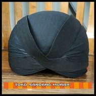 Blangkon Jogja jebeh HITAM Polos / Adat Jawa Tengah / Setelan Baju Surjan Lurik Dewasa