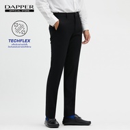 DAPPER กางเกงขายาว รุ่น TECHFLEX ทรง Slim-Fit สีดำ