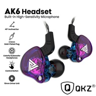 QKZ AK6 - AK6-X Sports Earphones High-Quality Dynamic Earbuds With Microphone Upgrade Version Bass E