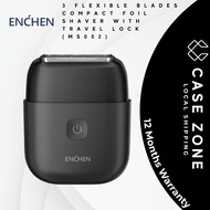 Enchen MS002 Electric Shaver 100% Waterproof 3 Flexible Blades Compact Foil Shaver With Travel Lock