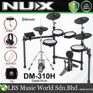 Nux DM-310H Full Set Digital Electronic Drum Kit with Bluetooth and Dual Mesh Head (DM310H DM 310H)