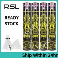 INT2 RSL 7 Tourney Shuttlecocks Badminton Shuttle Duck Feather Ball Cock 12pcs (Speed 77)